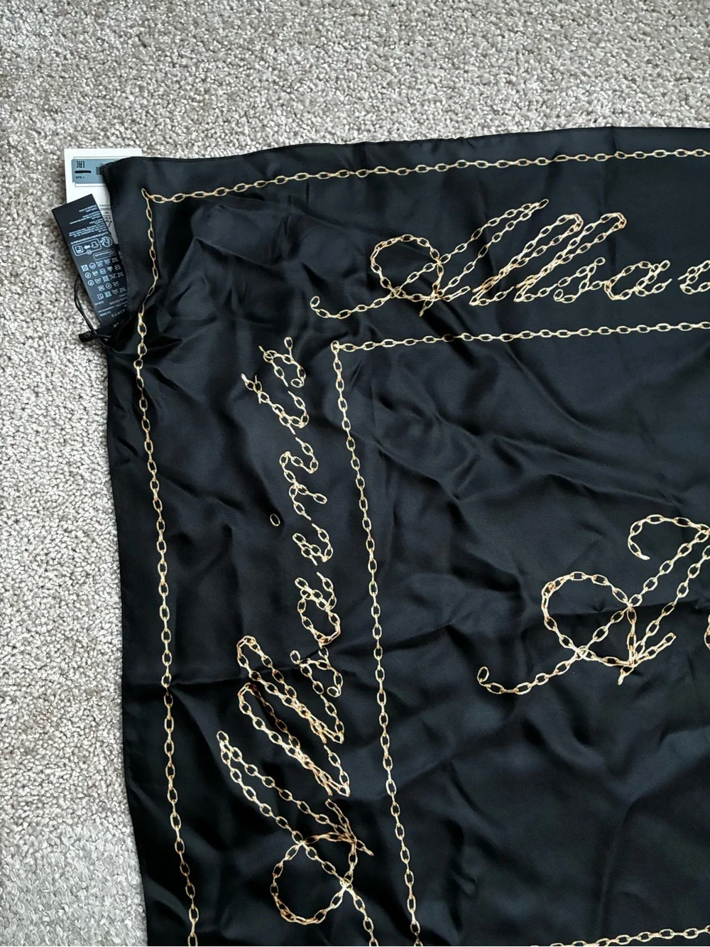 All Saints All Chains silk square scarf